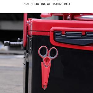 Tijeras de pesca Ztc175 3 en 1 de acero inoxidable con extractor de anzuelos para caja de pesca, uso en agua dulce, azul, negro, rojo - Product Image 2