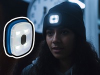 Módulo de Luz LED Recargable por USB, Extraíble, para Gorro de Punto, Cuatro LED, Carcasa de Plástico, Repuesto, para Camping, Senderismo, Correr