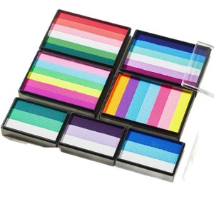 Peinture corporelle à base d'eau, lavable, pour le visage et le corps, bande arc-en-ciel, pigment assorti aux couleurs, ensemble de 7 couleurs, séchage rapide, Cosplay pour enfants, 50g - Product Image 3