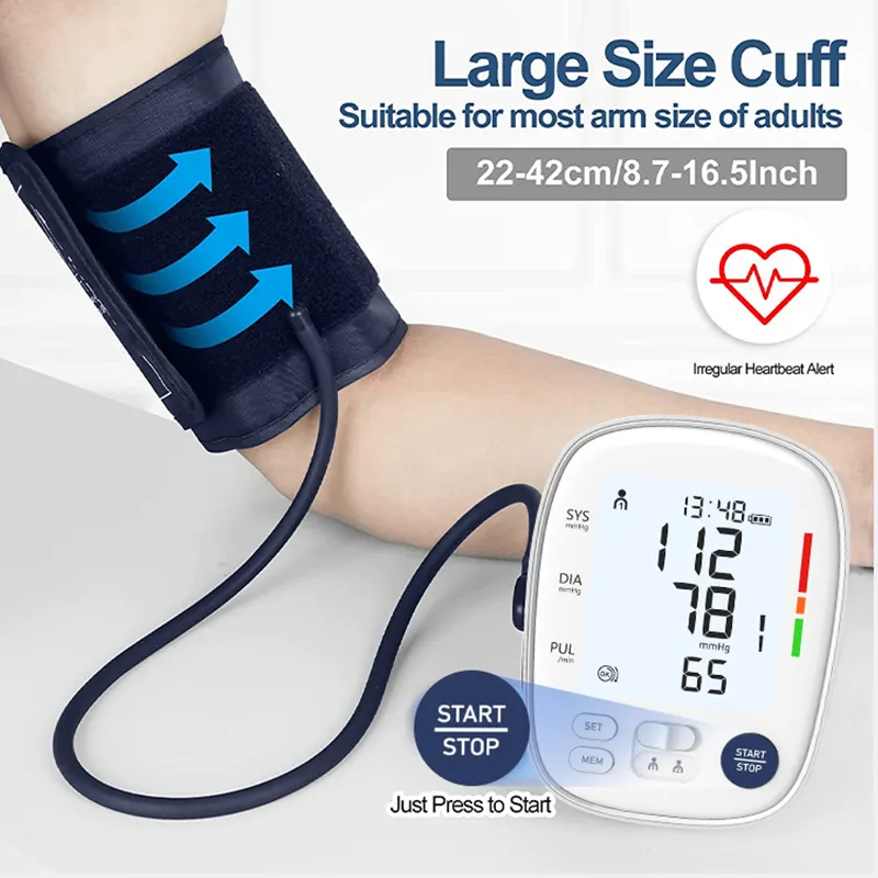 Yüksek kaliteli dijital kol kan basıncı monitörü, kol makinesi kan basıncı, ev kan basıncı makinesi