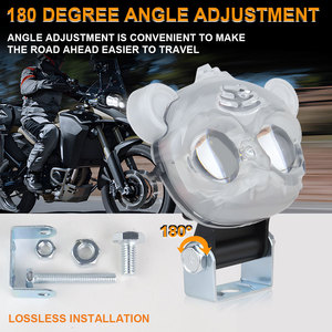 LELANPU - Proyector LED para Coche, 12 V, Tamaño Mini, para Camioneta Todoterreno, Color RGB, Forma de Cabeza de León, 12 W, 2 Lentes, Luz de Trabajo - Product Image 4