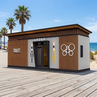 Toilettes mobiles préfabriquées écologiques, cabine de toilettes extérieure intelligente sans eau avec système de ventilation personnalisable
