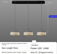 Lustre moderne en cristal acrylique LED de luxe pour la décoration de la maison, lampe pour toute la maison, villa, salon, hall d'hôtel