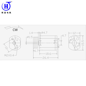 Motor de Rueda Excéntrica Hfc 030s con Eje de 8mm, CC 1.5-36v, para Masajeadores y Productos para Adultos - Product Image 3