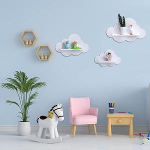 Étagère murale en forme de nuage pour la chambre d'enfant, présentoir de poupées, étagère décorative murale - Product Image 2