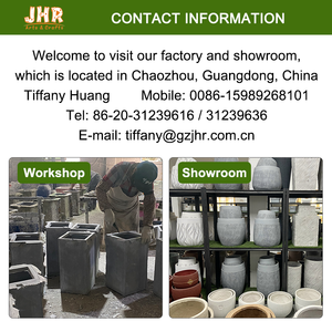 Fabricant de <span class=keywords><strong>gros</strong></span> pots de fleurs en fibre pour l'extérieur, grandes jardinières de jardin de style rustique pour balcon, patio et décoration - Product Image 5