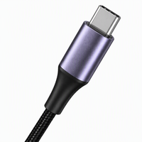 Cable de Carga Rápida Tipo-C a Tipo-C de 65W, Trenzado de Nailon, En Espiral, para Computadora, Teléfono, Tableta, Automóvil y Cámara