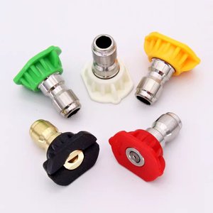 Embouts de <span class=keywords><strong>buse</strong></span> pour nettoyeur haute pression, lot de 5 |   0 °   15 °   25 °   40 °   Spray de savon Angles |   Compatible avec les nettoyeurs haute pression - Product Image 1