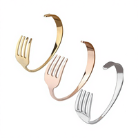 Bracelets jonc ouverts en forme de fourche en acier inoxydable de type C, accessoires de mode OL, nouvelle collection, approvisionnement direct d'usine, unisexe
