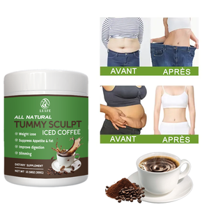 Café en poudre à base de plantes sous marque privée, <span class=keywords><strong>coupe</strong></span>-<span class=keywords><strong>faim</strong></span>, brûleur de graisse, pour la perte de poids et le remodelage abdominal, produits amincissants - Product Image 4
