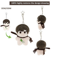 OEM ODM personnalisé OC mignon mini peluche porte-clés sac pendentif 5cm Anime poupée peluche porte-clés