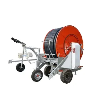 Low price Hose reel irrigation machine with movable sprinkler For farmland irrigation system