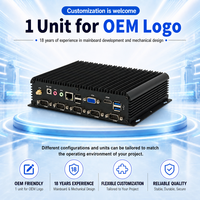 Komputer Industri Tanpa Kipas 5 COM RS232 Mini PC Intel I3 I5 I7 J1900 N100 IP65 Suhu Luas VGA OEM ODM Kustom