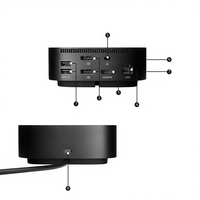 Base de Conexión USB-C para HP G5 con Adaptador de Corriente de 120W, Estación de Acoplamiento Thunderbolt Universal para Laptops con Hub USB C