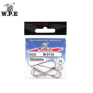 W.P.E 1PACK Móc Câu 8 #-4/0 # Thép Carbon Cao Thép Gai Aberdeen Cá Chép Cá Bay Móc Dài Shank Ống Vòng - Product Image 6