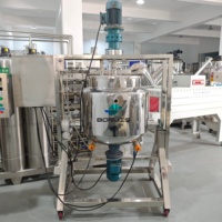 Mélangeur homogénéisateur inclinable industriel avec agitateur pour la production de savon liquide, crème, lotion, shampoing