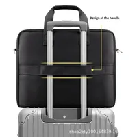 Sacoche pour ordinateur portable 15,6 pouces en tissu Oxford imperméable, grande capacité, avec bandoulière et sangle pour trolley, fabriquée par le fabricant OEM