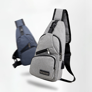 Personalizzato Singolo Sacchetto di Spalla Sacchetto della Vita Degli Uomini Con Porta USB di Ricarica - Product Image 1