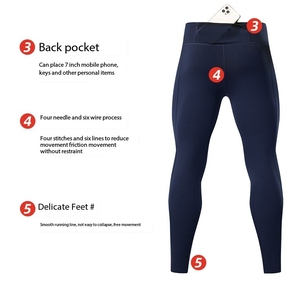 <strong>Men</strong> Casual Sports Nylon <strong>Jogger</strong> Pants with Back Zipper Pockets for Running and Basketball - Product Image 4