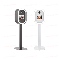 Machine photomaton iPad directe d'usine, photomaton DSLR pour fête, coque avec lumière LED RVB, blanc noir, photomaton portable pour événement
