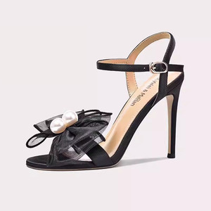 Sandalias de Tacón con Diseño de Orquídea 3D para Mujer, Marca Lily Wei, con una Sola Tira, Punta Descubierta, Lazo No Extraíble, Estilo Stiletto - Product Image 1
