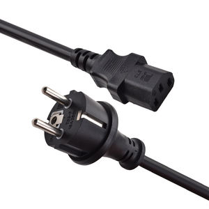 CE сертифицированный водонепроницаемый штекер типа D + разъем IEC C13 с 1,8 м VDE H05VV-F 3G1.5 черный шнур питания - Product Image 3