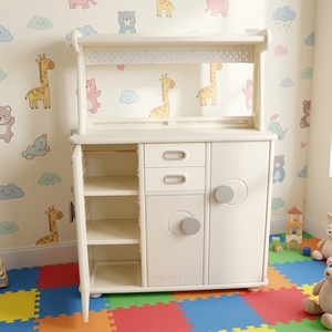 Unidad de Almacenamiento Multifuncional de Plástico para Niños, <span class=keywords><strong>Armario</strong></span> Todo en Uno para Ropa, Juguetes y Esquina de Cuidado Infantil en la <span class=keywords><strong>Terraza</strong></span> - Product Image 1