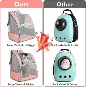 حقيبة ظهر للكلاب والقطط والكلاب ، خفيفة الوزن ومريحة للمسافر في الهواء الطلق ، حاملات حيوانات أليفة على ظهره بفقاعات - Product Image 4