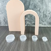Boîte de pot d'emballage en plastique de 5ml 10ml avec logo personnalisé échantillon conteneur à couvercle rabattable avec couvercle à charnière