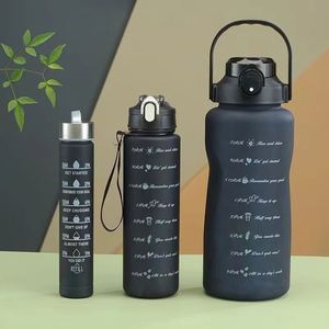 Botella de Agua Deportiva, Juego de 3 Piezas, Motivacional, de Acero Inoxidable y PC, 280ML+900ML+2000ML, Aislamiento Térmico, Ecológica, para Gimnasio y Uso en Exteriores - Product Image 4