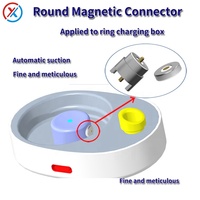Conector magnético ultrafino adecuado para estuche de carga de anillo inteligente, conector magnético macho y hembra