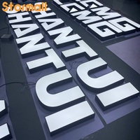 En gros, enseigne lumineuse 3D à lettres LED pour façade de magasin, panneau publicitaire lumineux pour logo d'entreprise, enseigne extérieure pour commerce
