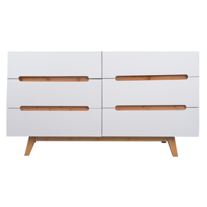 Tùy chỉnh màu trắng bằng gỗ ngực của 6 ngăn kéo bên tủ cho phòng khách - Product Image 1