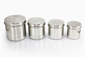 Tutup Botol Salep Manual dari Baja Tahan Karat, Botol Alkohol, Wadah Kapas dan Kasa, Wadah Pembalut dan Wadah Disinfektan Tato - Product Image 2