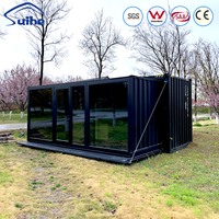 Maison préfabriquée en conteneur maritime modifié de 20 pieds ou 40 pieds avec structure en acier, cuisine, salle de bain, design moderne, bureau à domicile