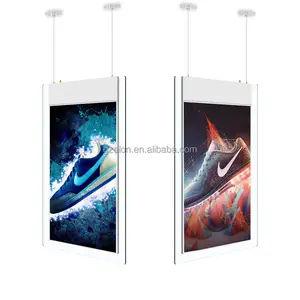 Double Side Display 43 Inch Ceiling Hanging Lcd Panel Sign Advertising Digital Window Signage Display