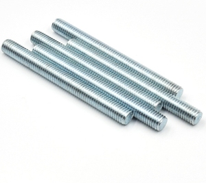 Boulon de chariot à tête plate carrée, plaqué zinc, bleu et blanc, avec écrou, classe 8.8, 10 mm, en acier au carbone ISO, <span class=keywords><strong>tige</strong></span> <span class=keywords><strong>filetée</strong></span> - Product Image 2