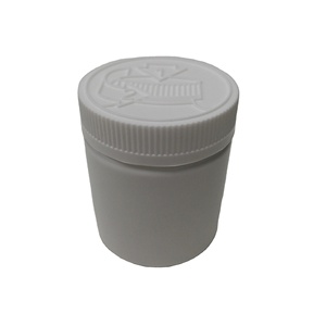 250ml Food Grade White HDPE Plastic Jar Soft Touch Flowers Jar With Childproof lids