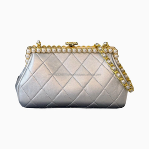 Famous Style Women's Luxury Designer Brand Pearl Evening Party Bag <b>Small</b> Leather Clutch <b>Purse</b> for Woman Cheap Channel - Product Image 3