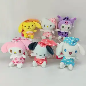 Mix vente en gros 4 ''meilleure vente Anime Figure personnage de dessin animé poupées filles enfants pas cher cadeaux jouets porte-clés en peluche