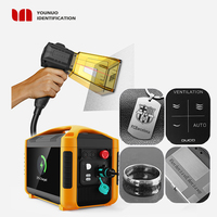 Marcador láser de fibra portátil de mano pequeño, 20W, 30W, 50W, máquina de marcado de grabado de imagen de código QR de Metal