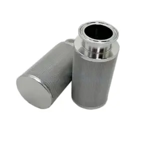 Filtro de medios de vidrio sinterizado PE polímero fundido al por mayor elemento de 10 pulgadas cartucho de filtro de metal sinterizado filtros de acero inoxidable