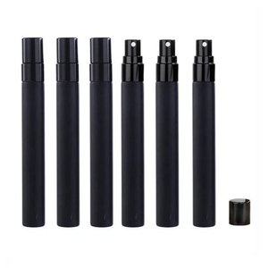 Flacon pulvérisateur de parfum en verre noir, tube portable, conteneur de brume, emballage cosmétique sérigraphié - Product Image 5
