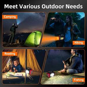 Station d'alimentation minimaliste tout-en-un, lampe solaire/USB, 4 modes d'éclairage, IP65, 2500 lumens, chargeur d'urgence pour la randonnée - Product Image 4