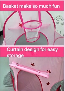 Tienda de Campaña Infantil Tipo Castillo de Princesa con Túnel, Aro <span class=keywords><strong>para</strong></span> Pelotas y Área de Juegos Interior, Tienda de Campaña Infantil Desplegable <span class=keywords><strong>para</strong></span> Bebés - Product Image 4
