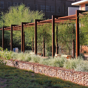 Corten – <span class=keywords><strong>jardin</strong></span> privé en acier, petite taille, pergola moderne d'extérieur avec écrans, pergola d'extérieur étanche - Product Image 3