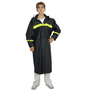 Thickened Long PVC Rain Jacket, Windproof Anti-Storm <strong>Full</strong> <strong>Length</strong> Rain <strong>Coat</strong> for Construction, Fishing and Outdoor Activities - Product Image 3