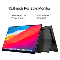 Moniteur portable 15,6 pouces IPS avec batterie intégrée, 4K (3840*2160), 300 cd/m², 100% SRGB, tactile