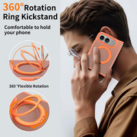 Étui de téléphone magnétique pliable pour iPhone Duo, protection argentée, toucher doux, support de raquette, anti-rayures, personnalisable OEM ODM, vente en gros