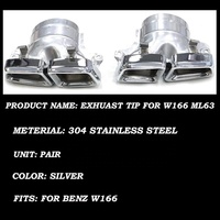 Embout d'échappement en acier inoxydable SYPES pour Benz ML350 450 X166 X164 W166 GL 2014-2015, mise à niveau AMG ML63, embout de silencieux de tuyau d'échappement